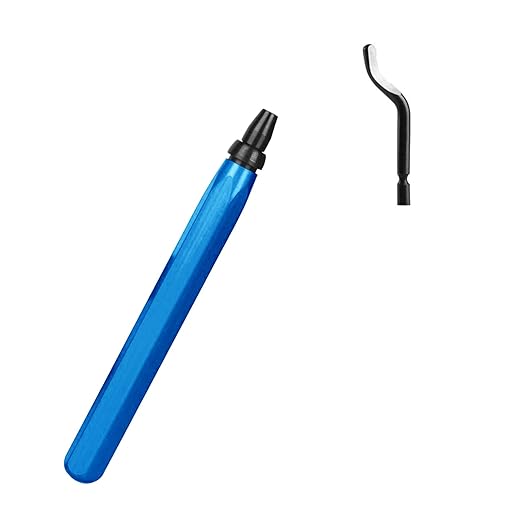 Metal Deburring Tool, Burr Remover Hand Tool for for Metal, Resin, Plastics, 3D Printing Burr Removal Tool TS/XBD-03 (Blue)