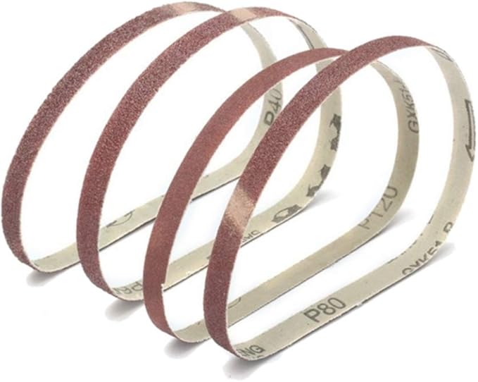 1/2 Inch x 18 Inch Sanding Belts, 400 Grits Aluminum Oxide Sanding Belt, Belt Sander Tool for Woodworking, Metal Polishing (30 Pack)