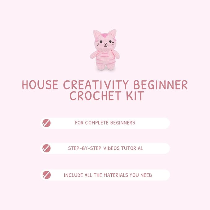 HOUSE CREATIVITY Cat Crochet Kit - Image 5