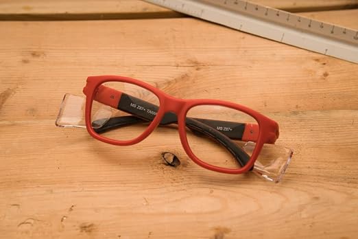 MAGID Y50 Safety Glasses for Construction | Red Frame — 2 Pairs, ANSI Z87.1+ - Image 4