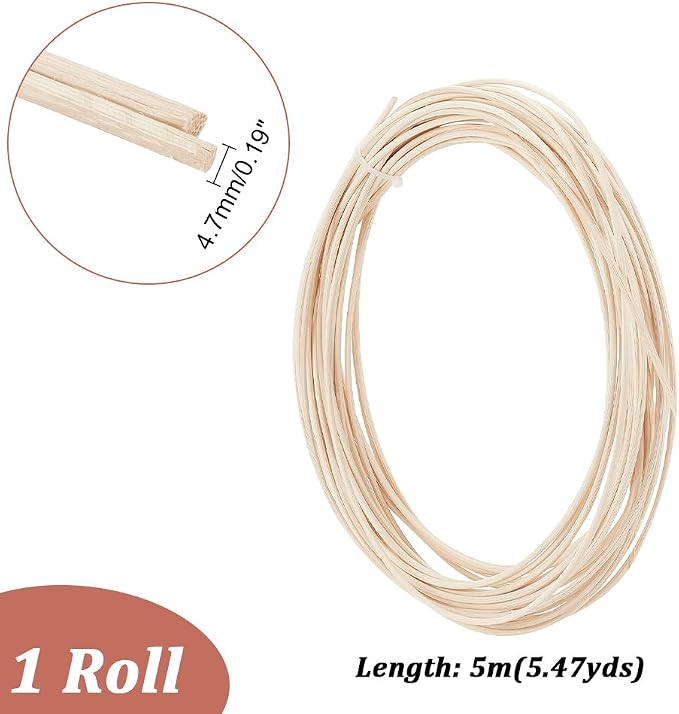AHANDMAKER Basket Weaving Round Rattan - Image 2