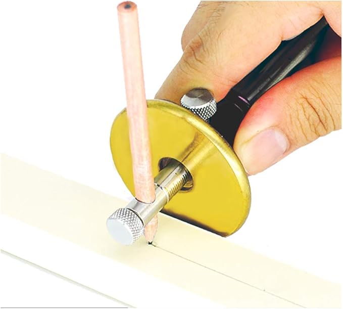 YOSELIN Dovetail Jig Wheel Marking Gauge Tool Set, 1 Bearing Wheel Cutter for Soft Wood, 1 Locked Wheel Cutter for Hardwood,1 Screwdriver,1 Woodworking Pencil,Inch & MM Scale Imperial Ruler. (Grey)