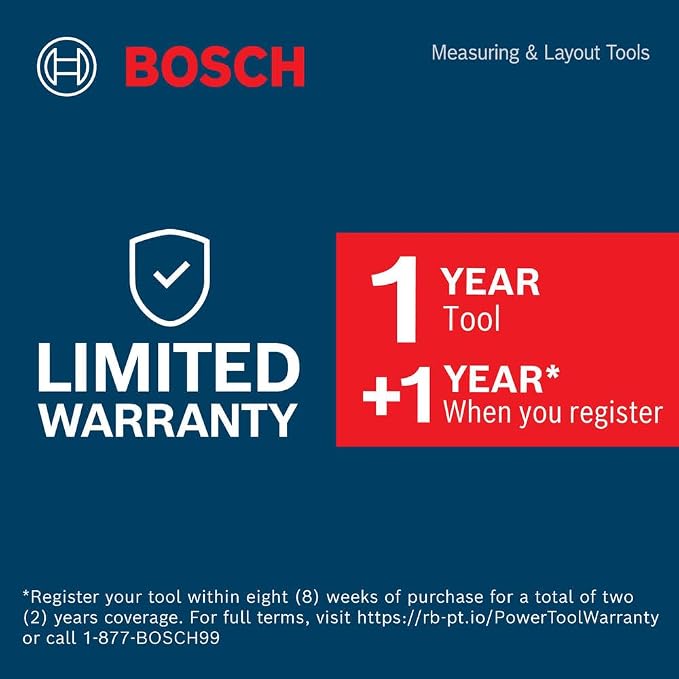 BOSCH GLM100-23 100 Ft Blaze Laser Distance Measure, Includes 2 AA Batteries - Image 9
