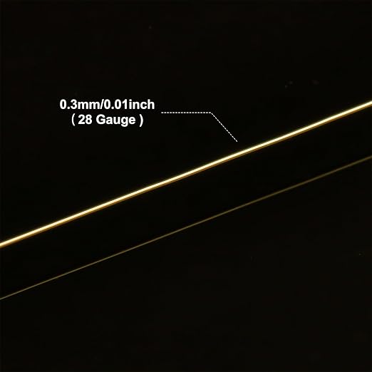 BENECREAT 28 Gauge 164 Yards Jewelry Beading Wire Light Gold Tarnish Resistant - Image 2