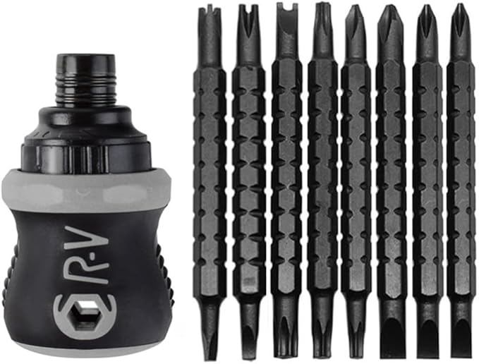 szhdxsy 18 in-1 Multi-bit Screwdriver Set, Purpose Ratcheting Screwdriver,small magnetic ratchet screwdriver with retractability,