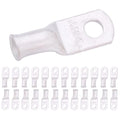 SELTERM 25pcs 8 AWG #10 Stud Marine Grade Tinned Copper Battery Cable Lugs, 8 Gauge Ring Terminals, UL Wire Lugs Electrical Battery Cable Ends, Tinned Copper Lugs Battery Terminal Connectors