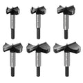 ASNOMY 6PCS Large Size Forstner Drill Bit, 1-3/8Inch to 2-3/4Inch Carbide Tipped Forstner Bit for Hard Wood, Wood Drilling Hole Saw Set Woodworking Hinge Cutter Tool Kits for Plastic Plywood