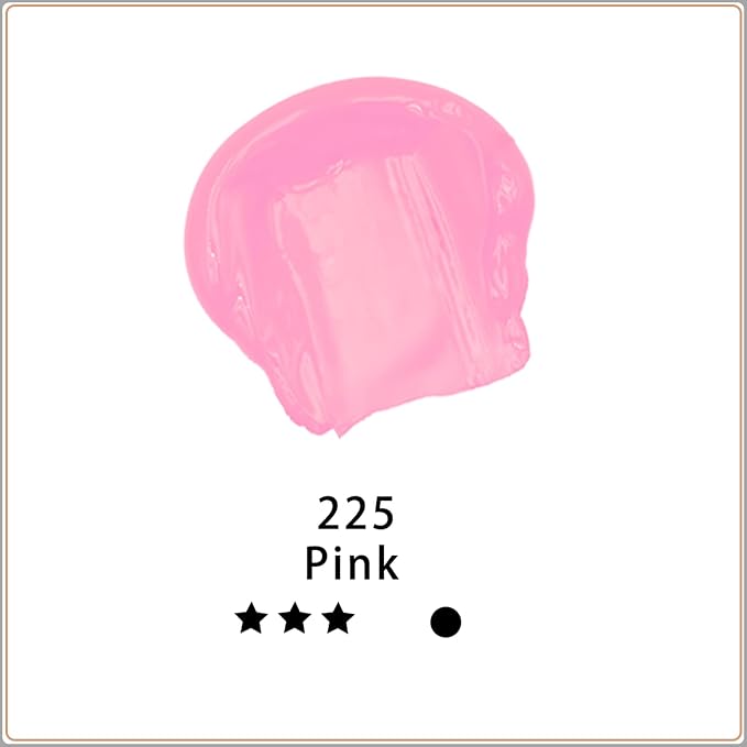 Artecho Pink Acrylic Paint 500ml / 17oz Large Bottle | Semi Glossy Finish - Image 2