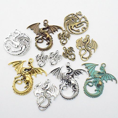 100g Craft Supplies Mixed Flying Dragon Charms Pendants Beads Charms Pendants - Image 3