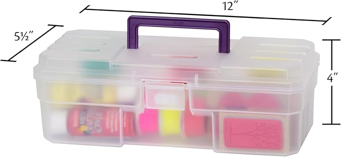 Akro-Mils 12-Inch ProBox Plastic Art Supply, Hobby or Craft Storage Toolbox - Image 3