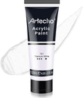 Artecho White Acrylic Paint, Titanium White Paint Tubes, Art Craft Paints by Artecho