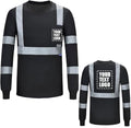 AYKRM Safety T Shirt Reflective High Visibility hi vis Long Sleeve T Shirt (XS-6XL)