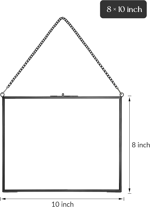 REDHUGO Hanging Pressed Flower Frame Handmade, Double Glass Picture Frame - Image 6