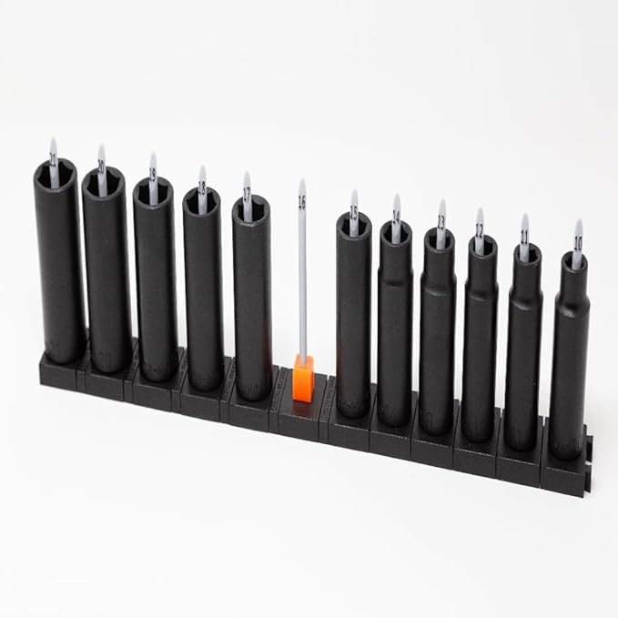 ToolBox Widget Socket Organizer ⅜ Inch Pro Series – Modular Magnetic Socket Holder with Missing Tool Indicator – Size Stems NOT Included - 2 Pack, 24 Organizers