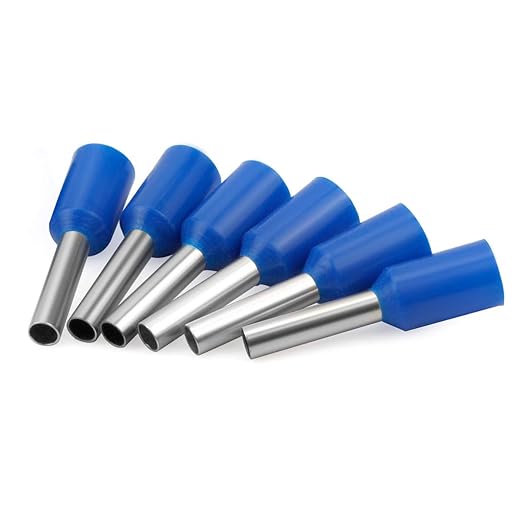 XHF 1000 PCS AWG 20/0.75mm² Wire Ferrules Insulated Copper Crimp Connectors, Crimp Pin Cord End Terminals Blue
