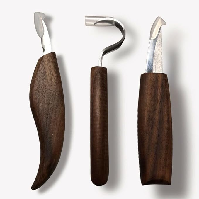 10Pcs Wood Carving Kit, Beginner Set With Resistant Gloves, Spoon & Whittling Knife, Sandpaper for Woodworking