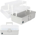WEWLINE 3-Layers Plastic Portable Storage Box, Household Plastic Craft Supply by WEWLINE