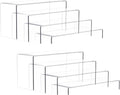 Anglelife 8 Pieces 2 Set Large Display Risers, Acrylic Cake Shelves by Anglelife