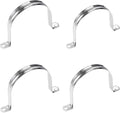 4 Pcs 6inch Rigid Pipe Strap,Two Hole Stainless Steel Strap U Bracket, Widened Tube Strap Tension Clip Assortment Kit Heavy Duty Pipe Clamp for Pipe Fixing（160mm）