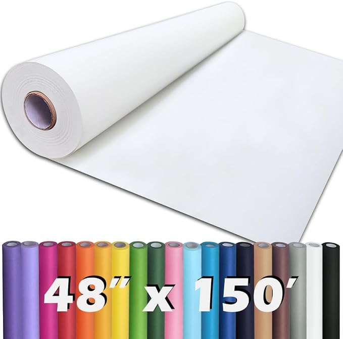 PerkHomy White Kraft Paper Roll 48" x 1 by PerkHomy
