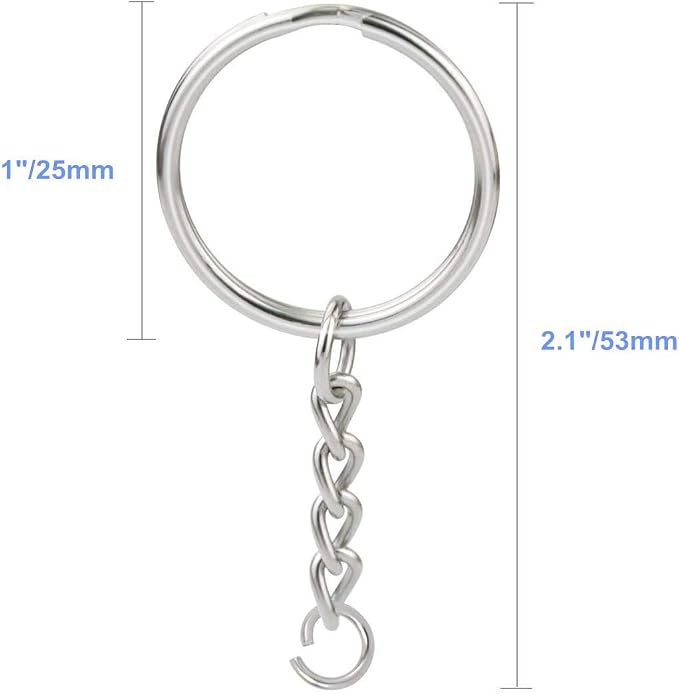100 Pcs NANSSY 1 Inch/25mm Split Keyrings - Image 3