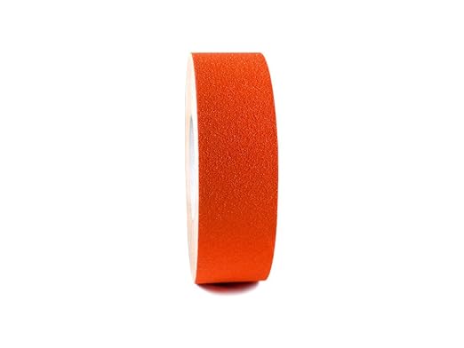 GGR Supplies T.R.U. NST-20C Orange Non-Skid Tape 2 in. Wide x 60 ft. Length Safety Way 60 Grit Anti Slip Traction Tape 32 Mil