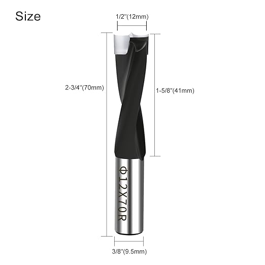 ASNOMY 1/2" Inch Carbide Forstner Drill Bit, Carbide Tipped Forstner Bit for Hard Wood, Wood Drilling Hole Saw Set Woodworking Hinge Cutter Tool Kits for Wood Plastic Plywood