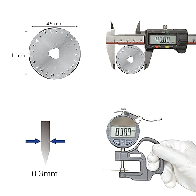HEADLEY TOOLS 45mm Rotary Cutter Blades 15 Pack Fits Olfa, Replacement Rotary - Image 4