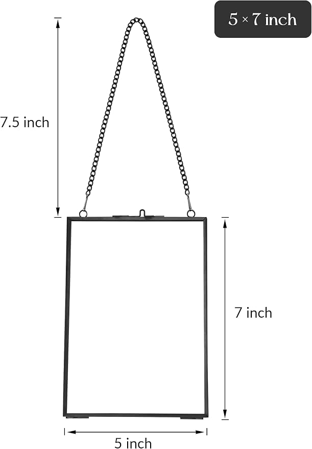REDHUGO Hanging Pressed Flower Frames, Double Glass Floating Picture Frame - Image 6