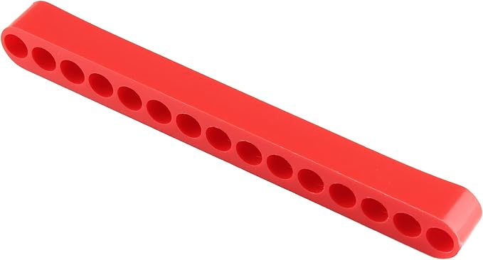 20Pcs 15 Holes Hex Shank Screwdriver Bit Holder, Plastic Screwdriver Head Storage Case, Drill Bit Storage Case, Screwdriver Head Holder Organizer Fit for 1/4 Inch Hex Shank, Red