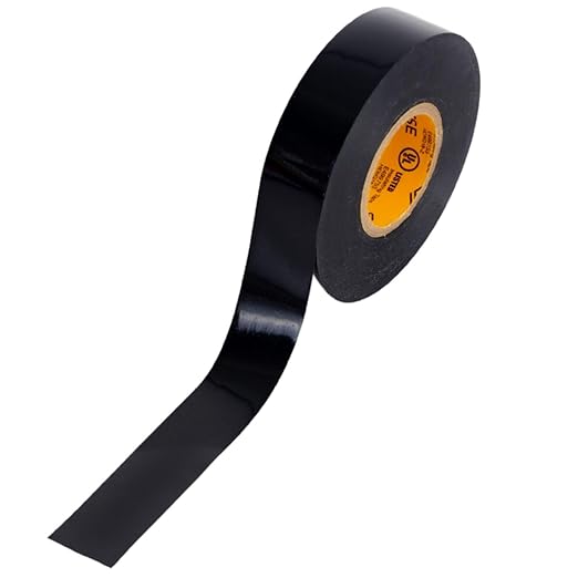 GTSE Black PVC Electrical Insulation Vinyl Tape - ¾ in x 66ft - Triple Pack - 3 Rolls of Premium Tape