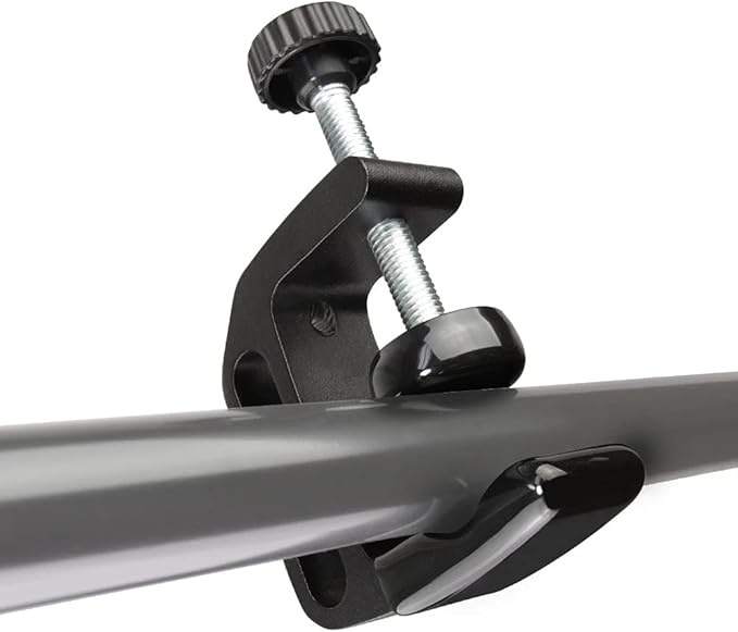 Universal C-Clamp Aluminum Support Clamp Desktop Mount Holder Stand with 1/4" and 3/8" Thread Black(2 Pcs)