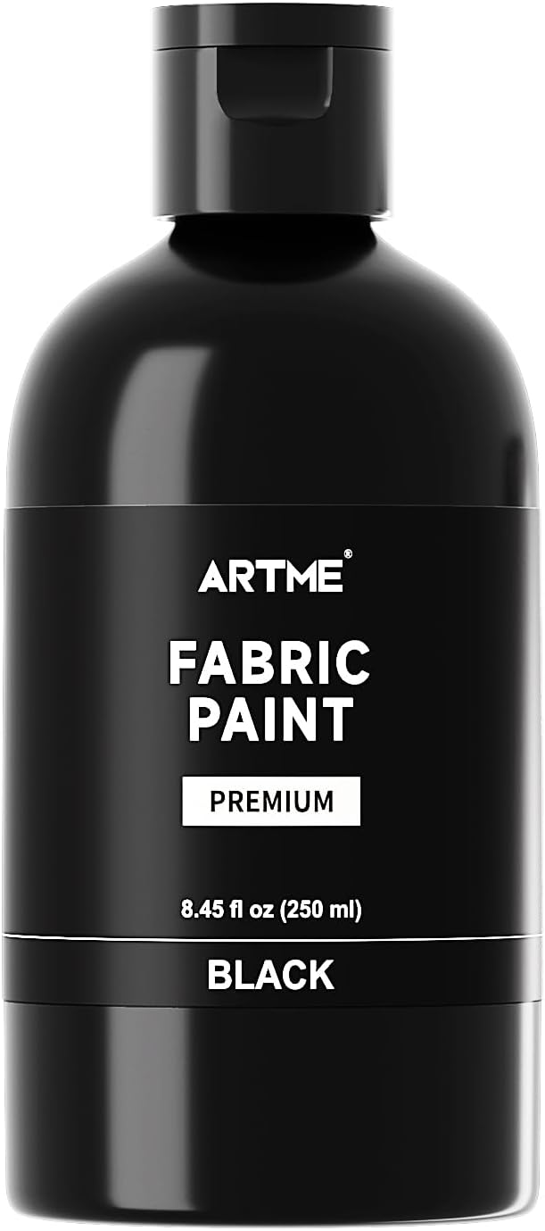 ARTME Black Fabric Paint, 8.45 oz Fabric Paint by ARTME