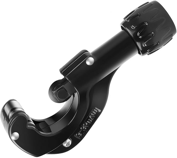 Flexzion Tube Cutter, Heavy Duty Tubing Pipe Cutter, 1/8 to 1-3/8 inch Cutting Diameter w/Reamer, Ideal for Cutting Copper, Aluminum, Brass, Steel, Plastic and More
