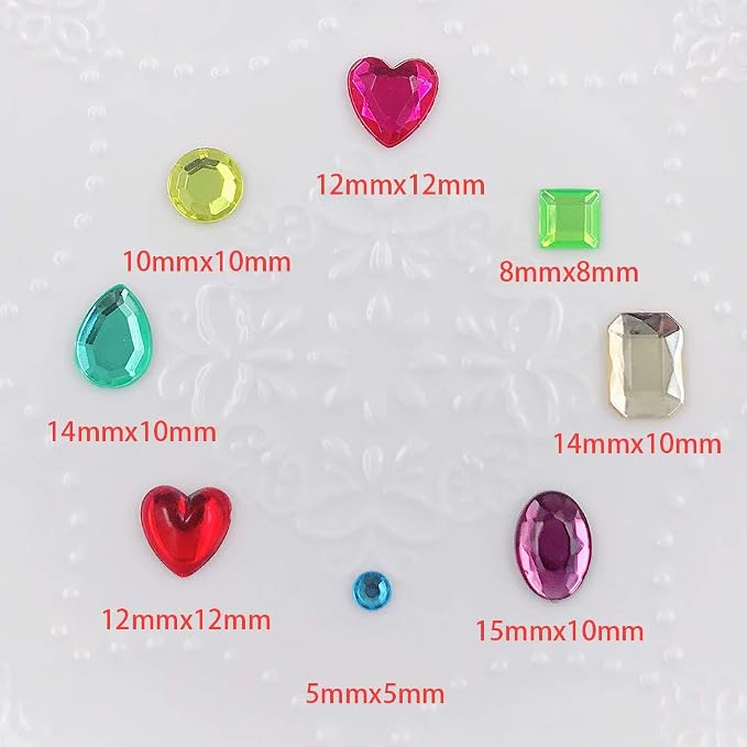 Elwish 365pcs Round Jewels Stickers Gem Stickers Rhinestone - Image 2