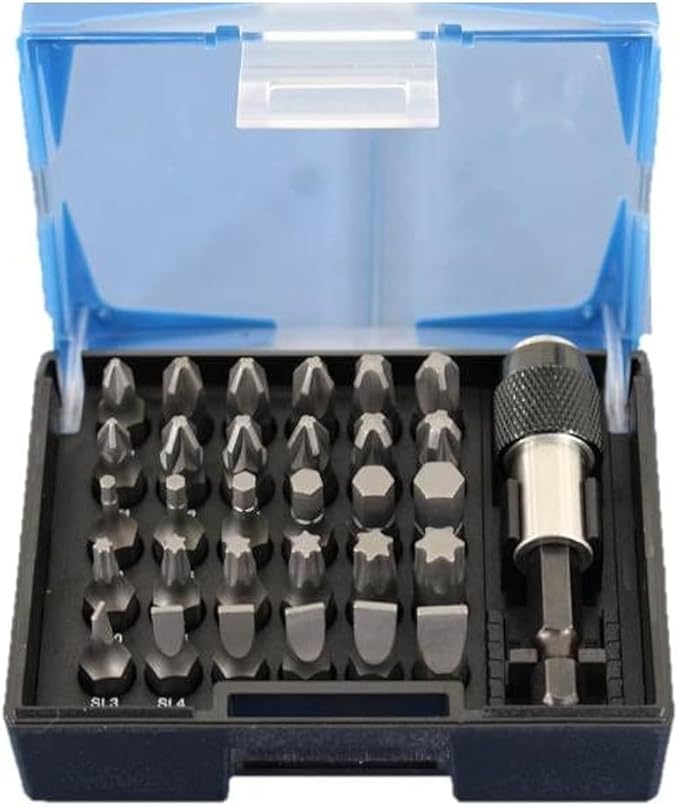 31 pc Impact Ready Security Screwdriver Bit Set Kit with Quick Release Chuck