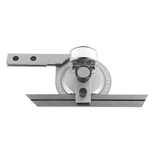 360 Degree Steel Universal Bevel Protractor Angle Finder Measuring Ruler Magnifying Glass Ruler Tool,Precision Angle Measuring