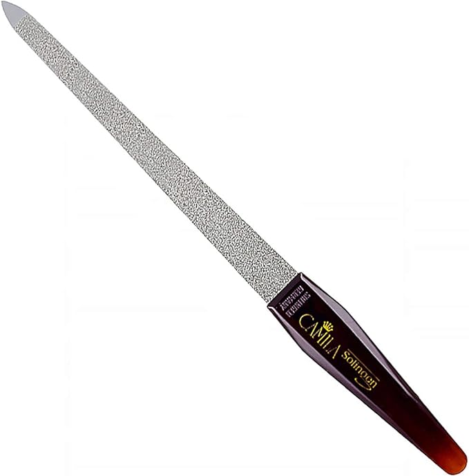 CS18 Sapphire Metal Nail File for Natural Nails Fingernail and Toenail Care, 7" Double Sided Coarse and Fine for Manicure and Pedicure