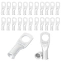 25pcs 8 AWG 5/16" Stud Tinned Copper Ring Terminals Battery Cable Ends Wire Lugs 8 Gauge Battery Cable Lugs Heavy Duty Cable Lugs Bare Copper Eyelets Tubular Ring Terminal Connectors