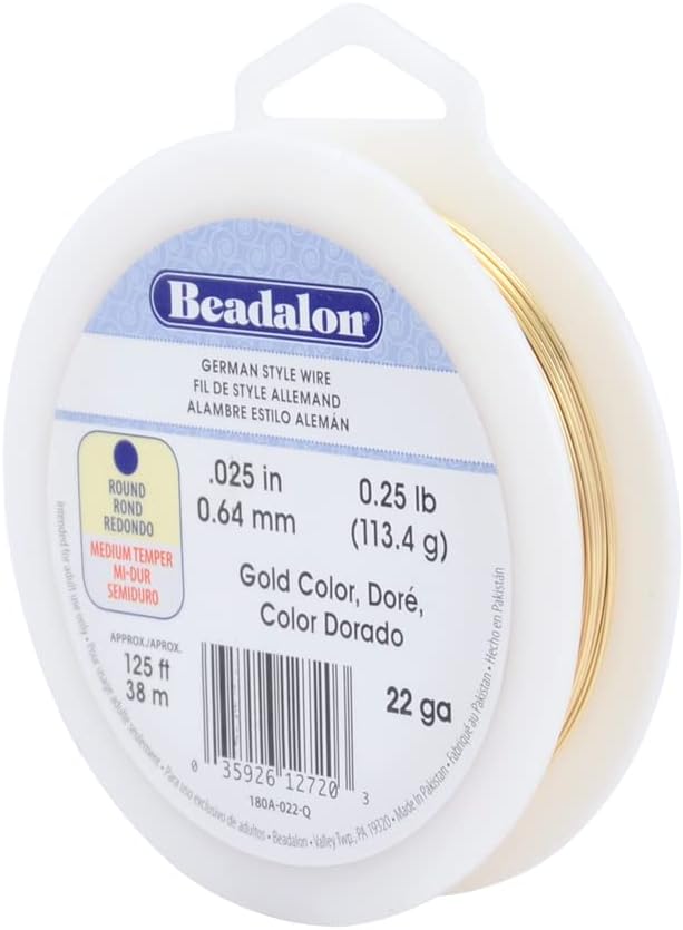 Beadalon German Style Wrapping Wire, 22 Gauge, 125 ft by Beadalon