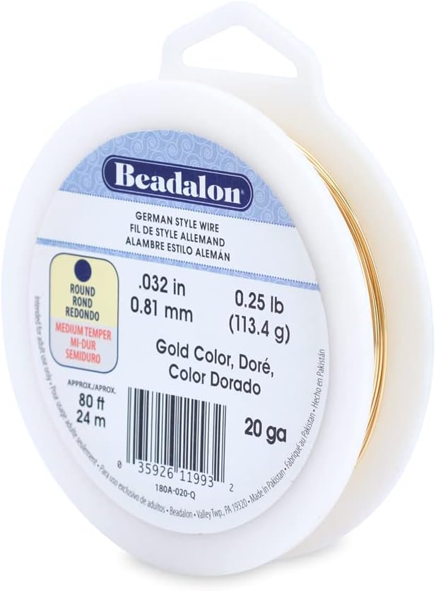 Beadalon German Style Wrapping Wire, 20 Gauge, 78 ft by Beadalon