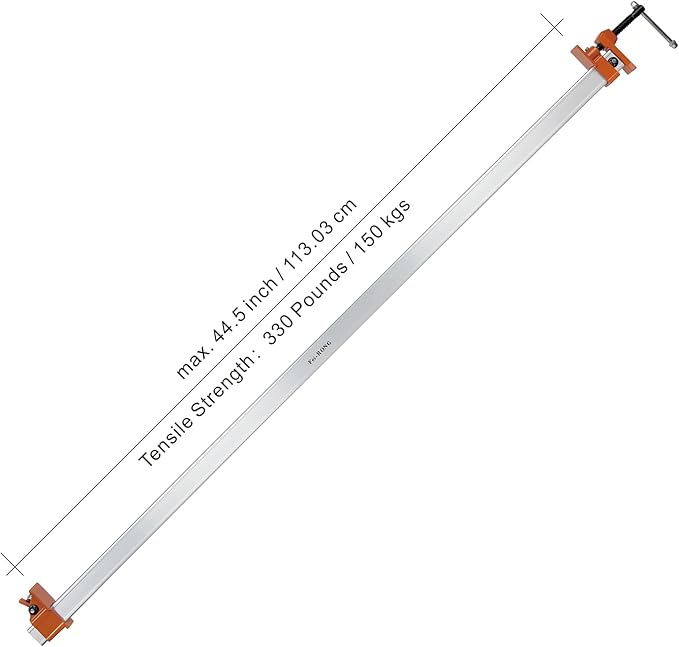 FEIRONG 48-inches Bar Clamps with 2-Pack, 330LB Load Limit with Built-in Ruler, 90° Angled Jaws for DIY Projects & Cabinet Installation