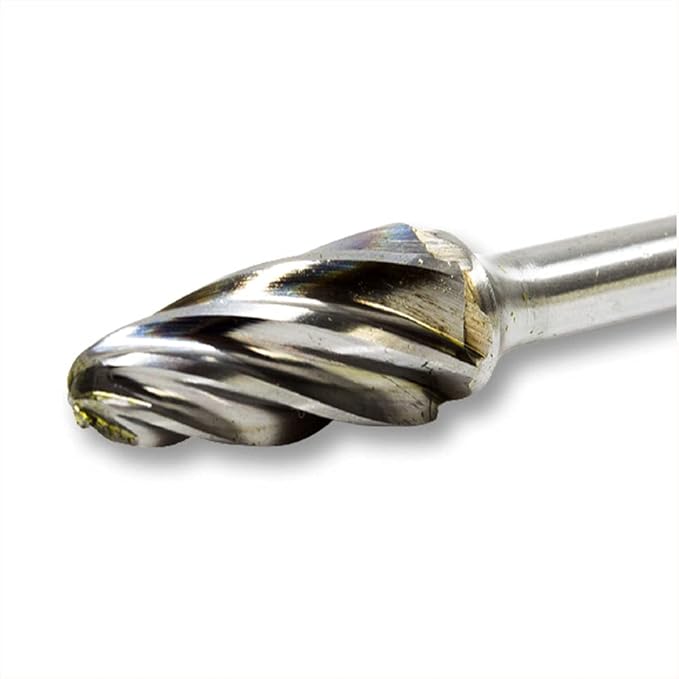 Benchmark Abrasives Ball Shape Premium Tungsten Carbide Burr with 1/4 Inch Shank Aluminum Cut Rotary Tool, Engraving Tool for Non-Metals Shaping Carving (SF-5NF)