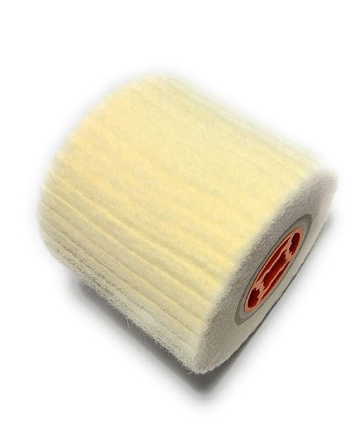 Wool Felt Wire Drawing Wheel Buffer Wheel Buffing Drum Mirror Burnishing Polishing Brush for Rust/Dust Removal,Jewelry/Glass (120X100MM)