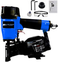 BHTOP CN45N Roofing Nailer, 15 Degree Roofing Nail Gun, 3/4-Inch to 1-3/4-Inch Coil Nails, 120-pcs Load Capacity Coil Nailer in Blue