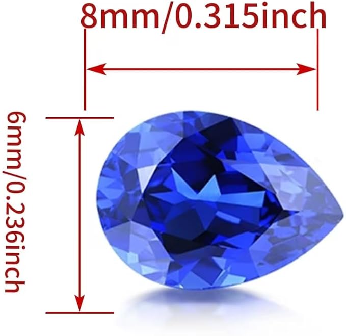 AierCrystal Royal Blue Deep Blue Sapphire Color Cubic Zirconia Loose Beads - Image 2