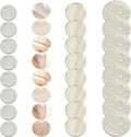 SUNNYCLUE 1 Box 32Pcs 4 Size Natural Freshwater Shell Pendants Flat Round by SUNNYCLUE