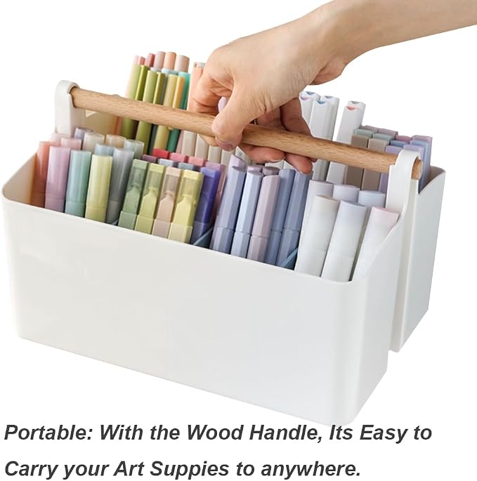 Art Caddy Organizer with Handle, Marker Organizer, Art Supply Storage Organizer - Image 5