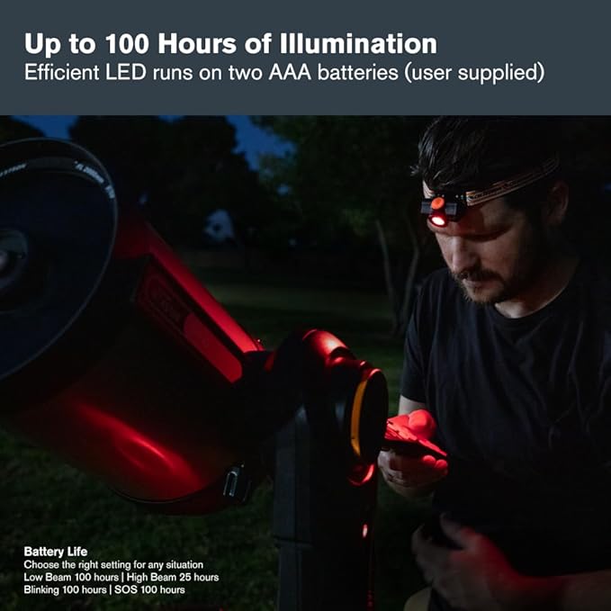 Celestron – Night Vision Headlamp – Multiple Light Modes – Includes SOS Setting - Image 6