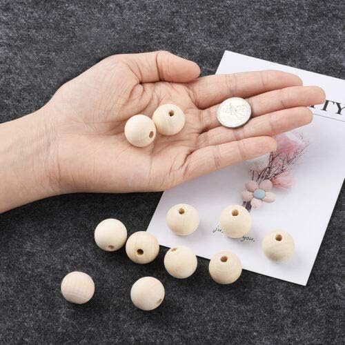 200Pcs 14mm Wood Beads Round Wooden Spacer Beads Unfinished Natural Wood Loose - Image 5